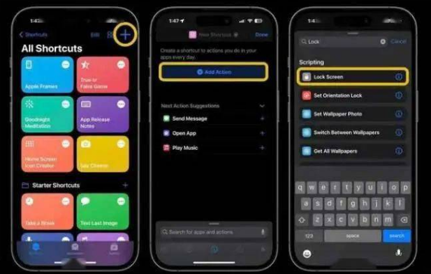 湘阴苹果14锁屏维修店分享iPhone14升级iOS16.4后如何创建锁屏快捷方式 